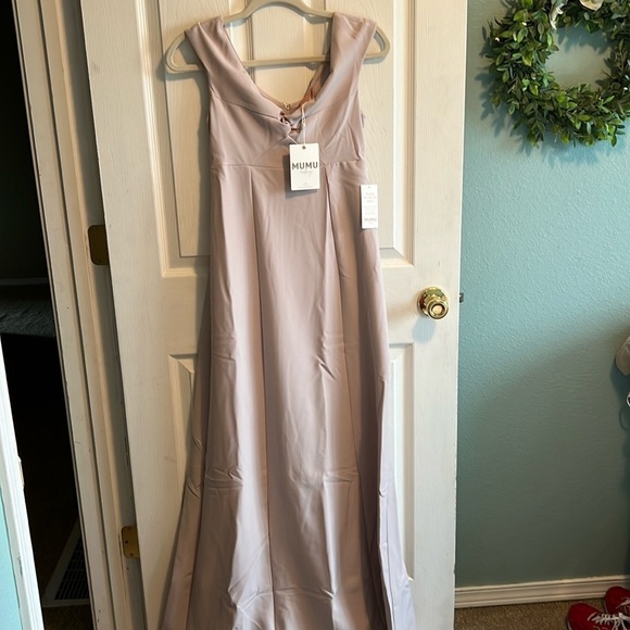 Show Me Your Mumu Zurich Knot Gown ~ Show Me The Ring Stretch Crepe size xs - Picture 2 of 6